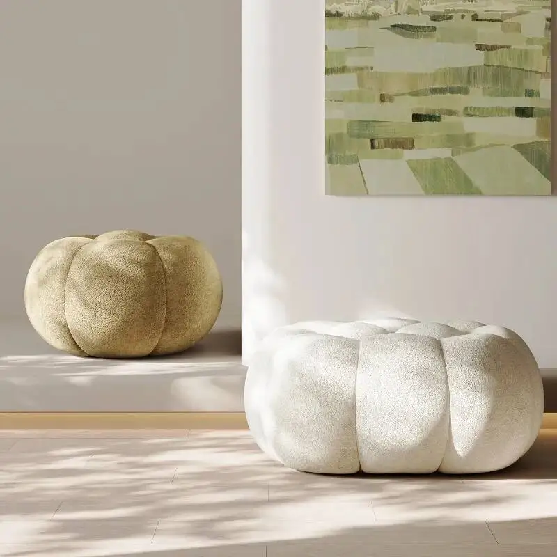 Getuftete Weiche Stoffbank, Plüschgepolsterter Sitz, Stilvoller Ottoman Modern für Wohnzimmer Heimtextilien Bubble-Dekor
