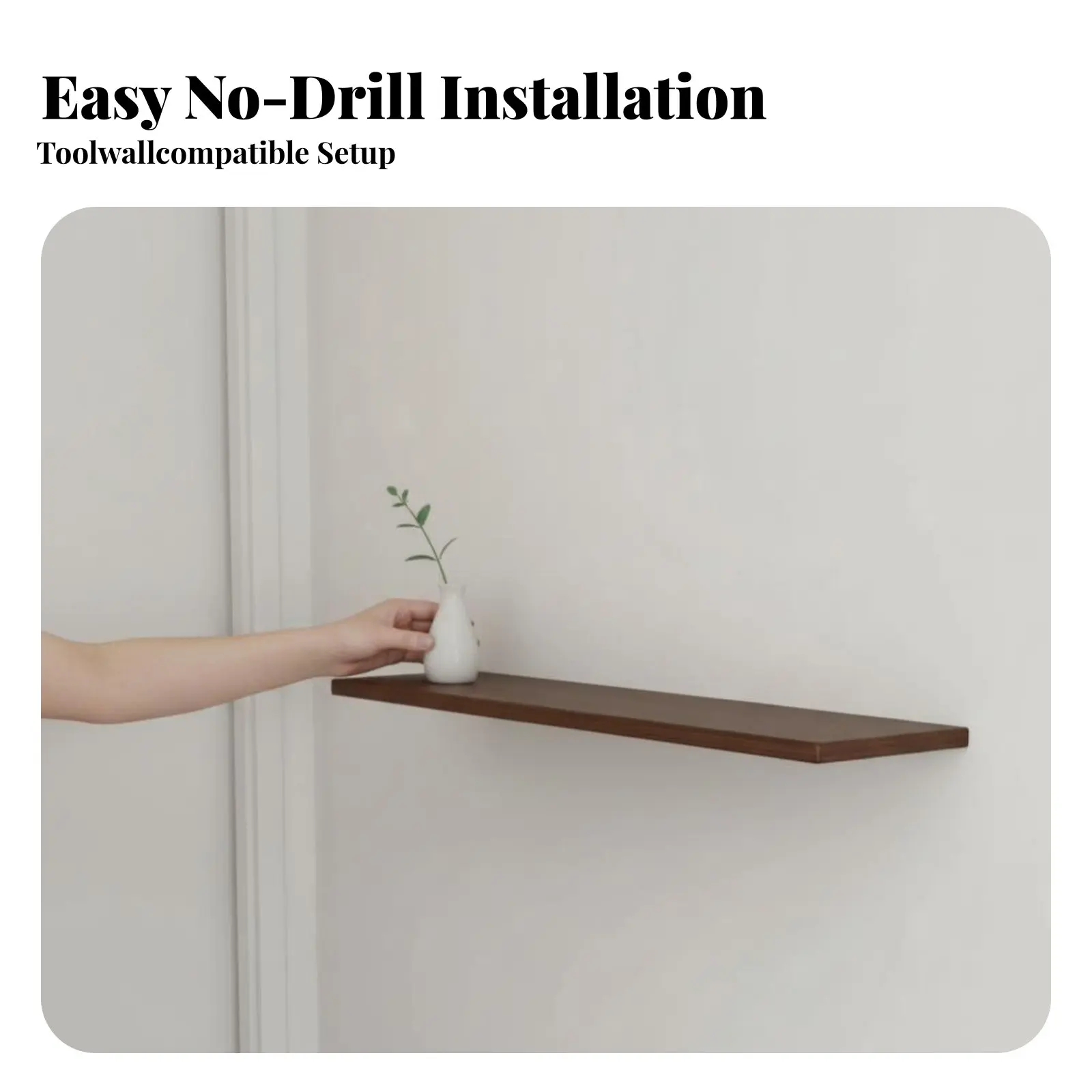 

Fan-Shaped Corner Shelf Vintage & look interior surface Decor Space-Saving Design adaptable for residents, Entryway, Bedroom