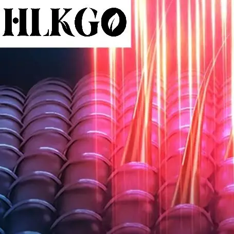 HLKGO Smart LLLT Hair Loss Laser Cap 90 Lasers + 210 LEDs Dual-Wavelength System for Hair Regrowth, USB Rechargeable