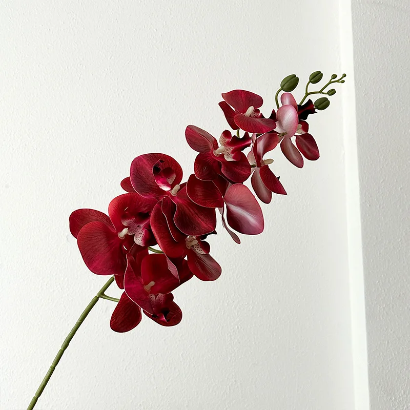 98CM 9-head Film Butterfly Orchid Artificial Flower Living Room Dining Table Floor Decoration Wedding Flower Arrangement