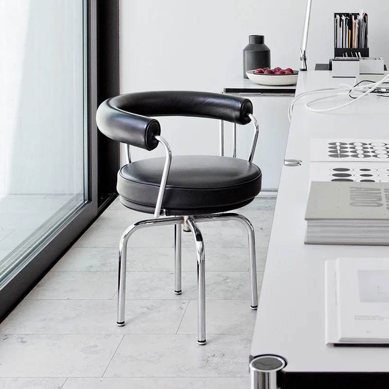 สแตนเลสสตีลเก้าอี้โบราณ Minimalist Designer Negotiation การประชุม Office เก้าอี้พนักพิงเฟอร์นิเจอร์ Silla Comedor