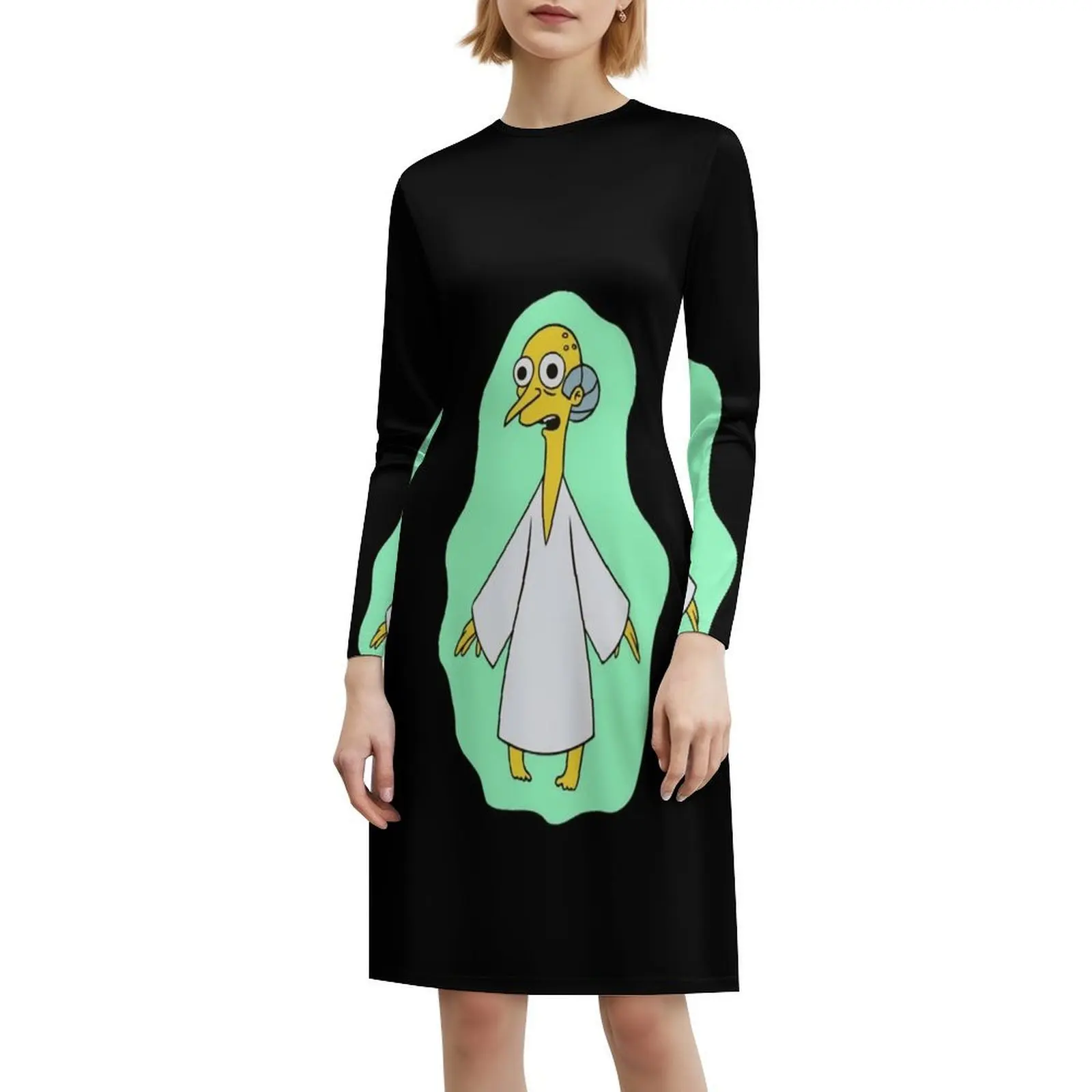 أنا أحضر لك السلام النشط بوهو شيك فستان أنيق موضة شاطئ حفل زفاف ثوب هومر بارت مضحك الكرتون ليزا ميمي #6