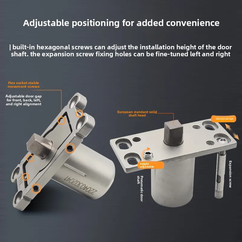 Off-axis door accessories 360-degree rotation of the ground shaft, 90-degree positioning of the central axis gr