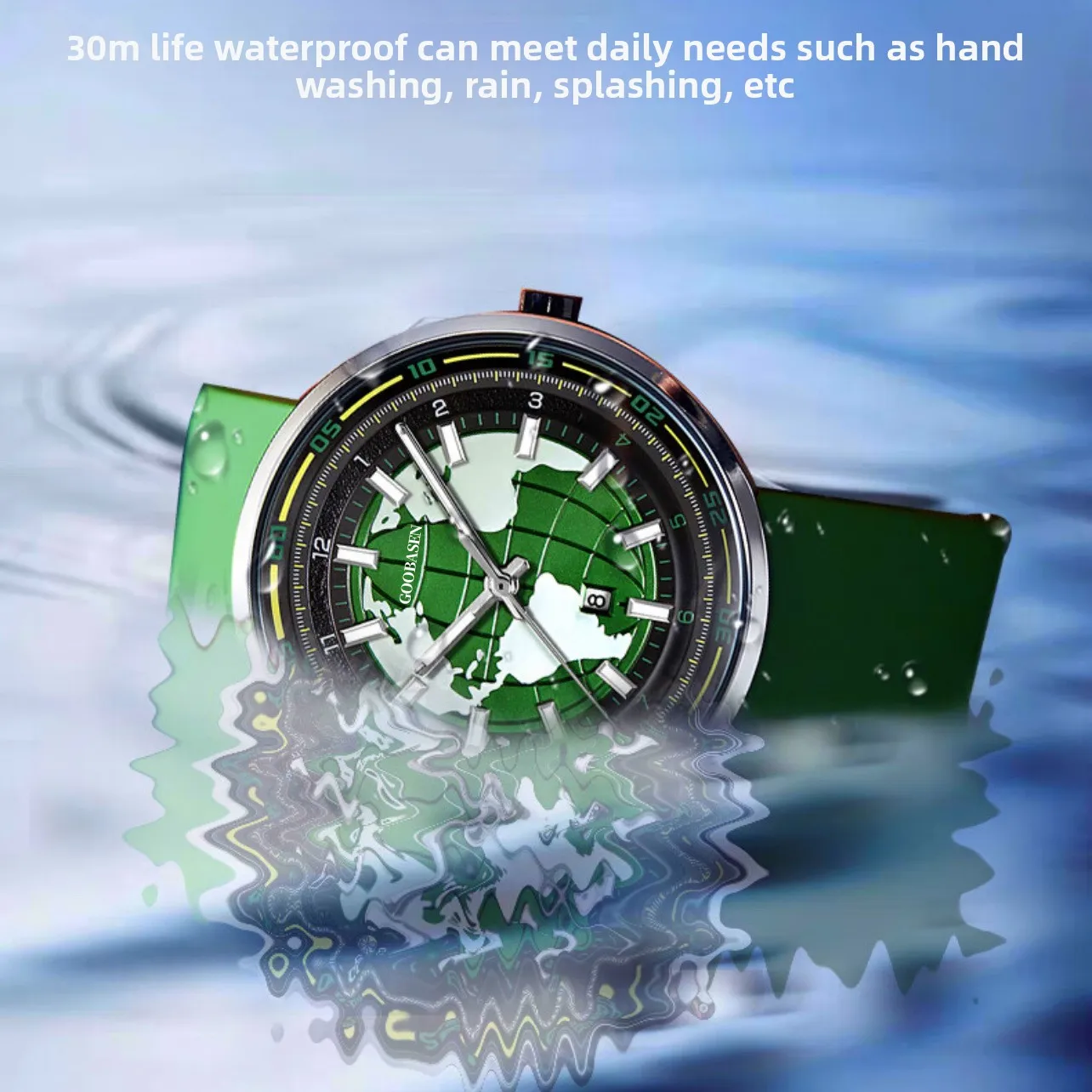 Ultra-Thin Earth-Themed Men's Watch - Waterproof Luminous Quartz Wristwatch