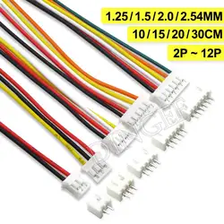 5Sets JST XH2.54 XH ZH PH 1.25mm 1.5mm 2.0mm 2.54mm Wire cable Connector 2 3 4 5 6 7 8 9 10 12 PIN male and female plug Socket