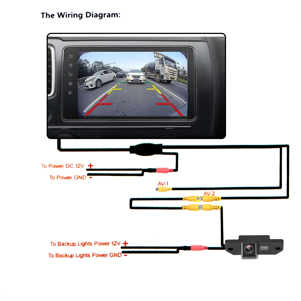 Waterproof for Ford Focus 2 Sedan 2005-2011 C-Max Car Rear View Camera Backup Camera Reverse Parking 170 Degrees Wide Angle