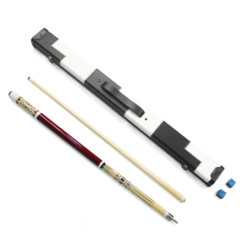 Stocked billiard accessary kit 1/2 pool cue+cue case for sale