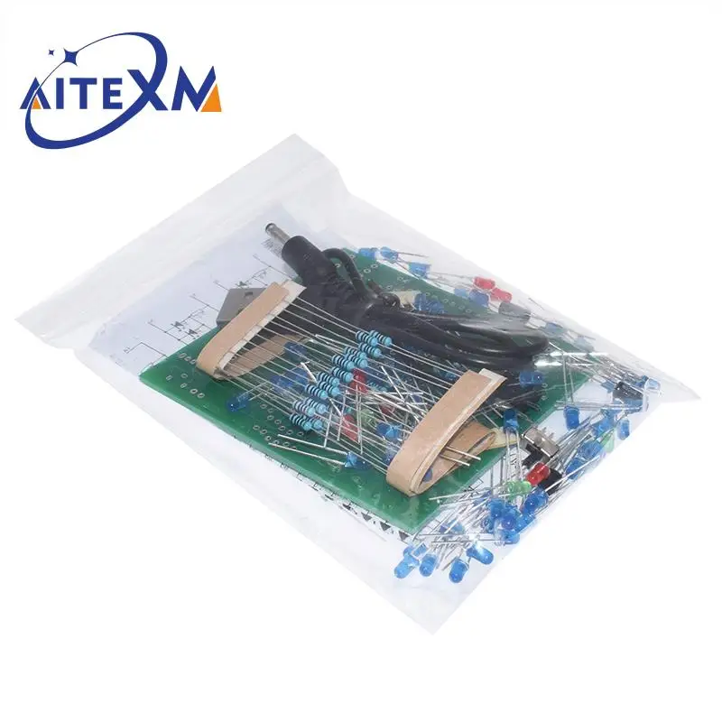 DC 3-5V DIY LED Swing Windgong Elektronische Kit Schudden Windgong Analoge School Solderen Training Plezier Lassen Suite