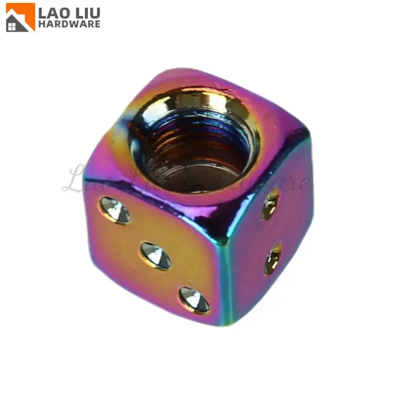 أغطية جذع صمام الألومنيوم، أغطية صمامات إطارات عجلة السيارة على شكل النرد، سيارات مناسبة عالمية #5