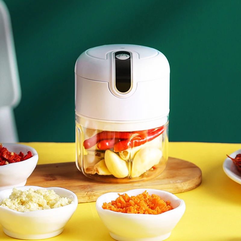 

Electric Portable Garlic Masher Chopper Multi-Function Meat Grinder USB Charging Mini Vegetable Chopper Kitchen Appliance