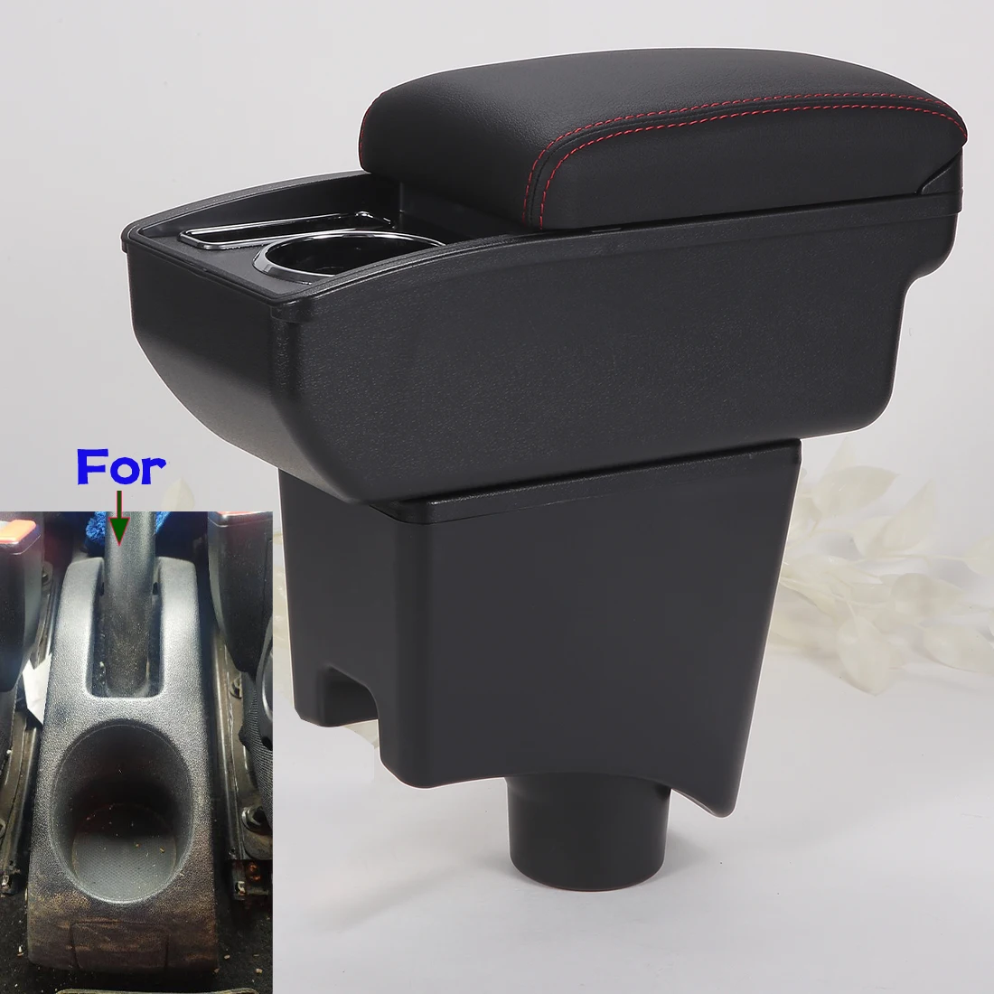 Para Renault Sandero caja de reposabrazos para Dacia Sandero para Nissan Almera G15 reposabrazos de coche para Lada LARGUS caja de almacenamiento automática soporte de brazo
