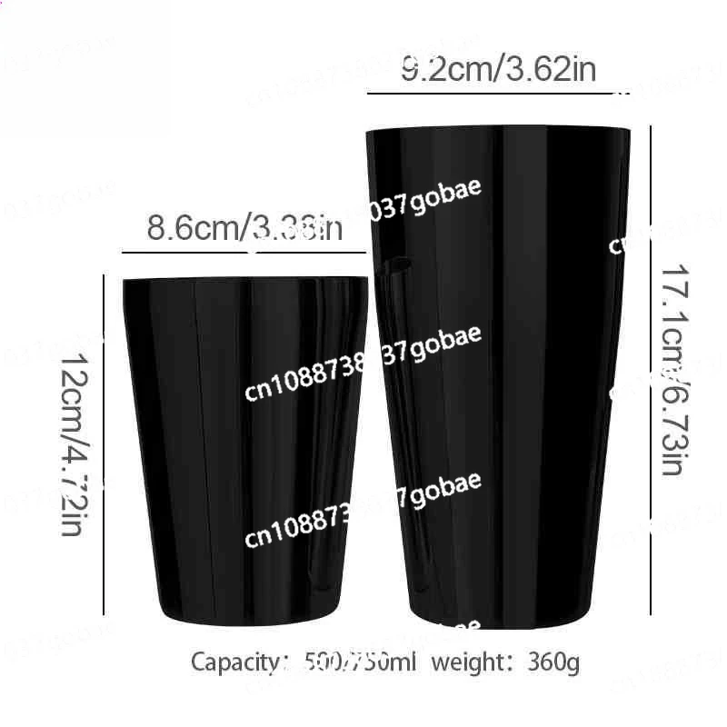 Stainless steel bartender, black titanium bartending set, bar bartender utensils