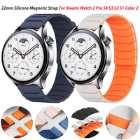 22mm Magnetic Silicone Strap For Xiaomi Watch Mi Color 2 Smartwatch Band For Xiaomi Watch 2Pro S4 S3/S1 S1 Pro/S2 42 46mm Correa