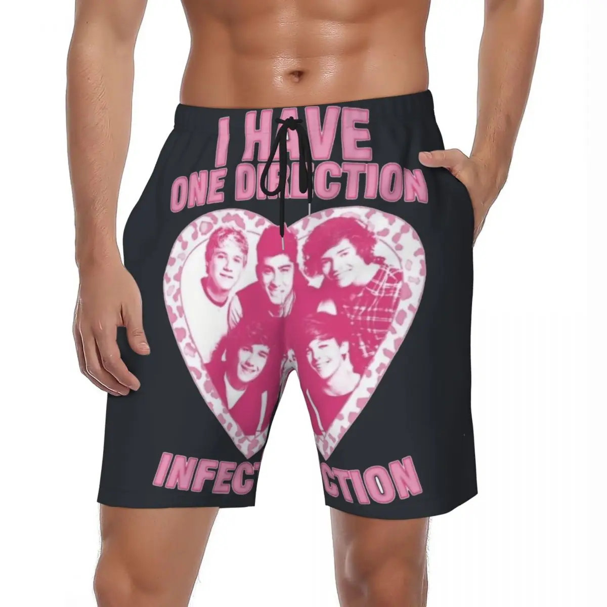 

Летние шорты для доски мужские 1D Ones Music And Directions Logo Sports Surf Rock Band Custom Board Short Pants Плавки больших размеров