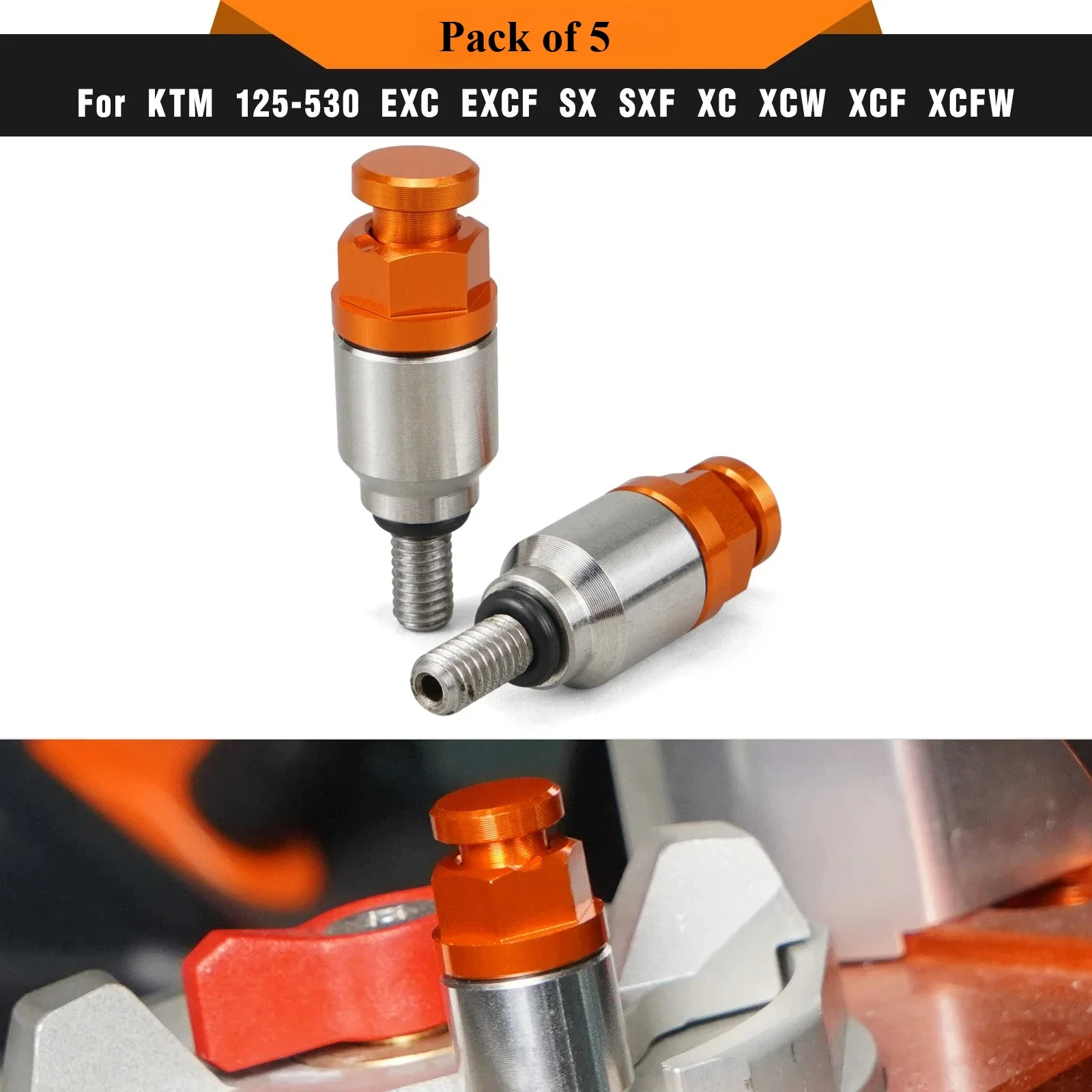 M4x0.7 Fork Air Bleeder Valves For KTM EXC 300 EXC 380 SX 65 SX 85 SX 125 SXF 450 SXF 350 XCW 450 690 Enduro R 950 990 Adventure