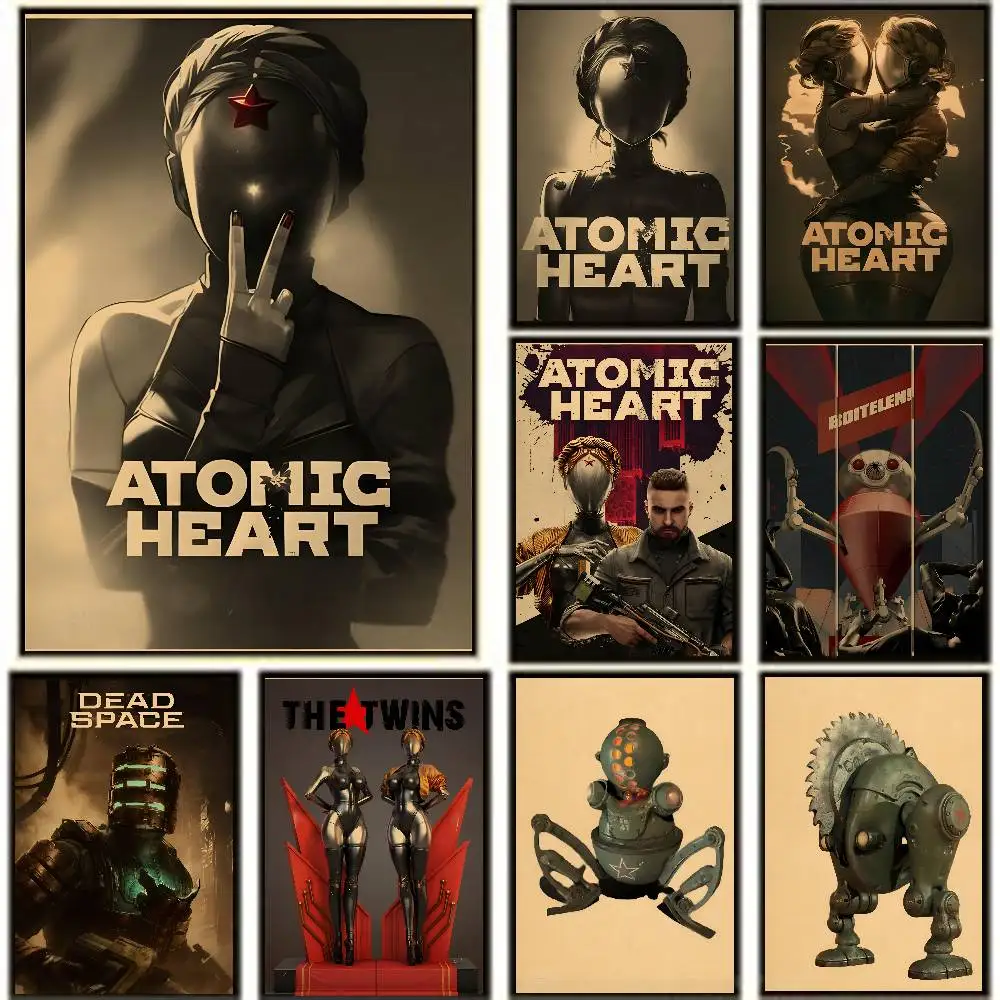 Game Atomic Heart Posters High Quality Self-adhesive Wall Art Decorations Color Prints Sticky