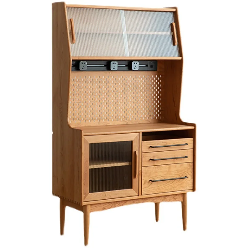 

Nordic cherry wood side cabinet, locker, simple and modern