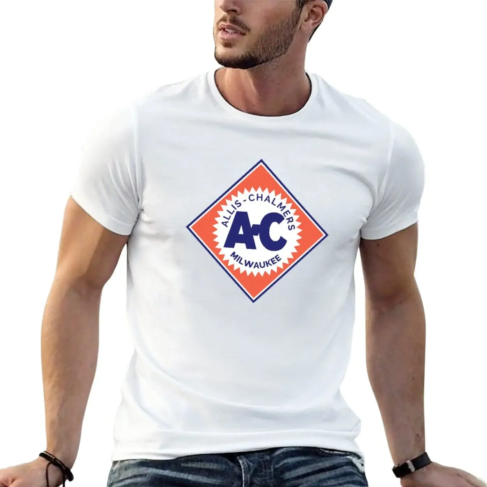 Allis Chalmers retro diamond logo 1919 T-Shirt plain korean fashion anime mens clothes