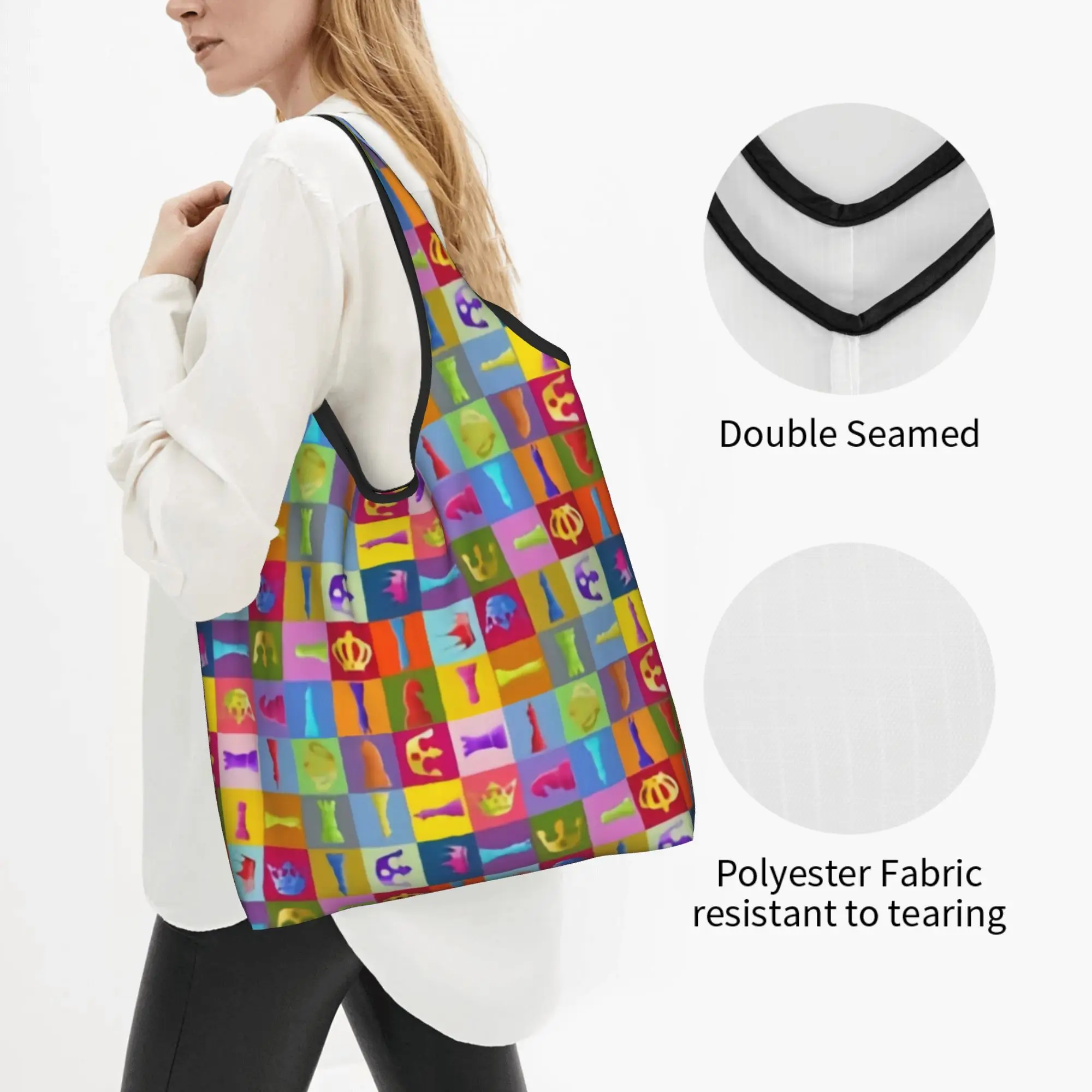 Chess Lover   Grocery Shopping Tote Bag Women Funny Chessboard Game Shoulder Shopper Bag Big Capacity Handbags