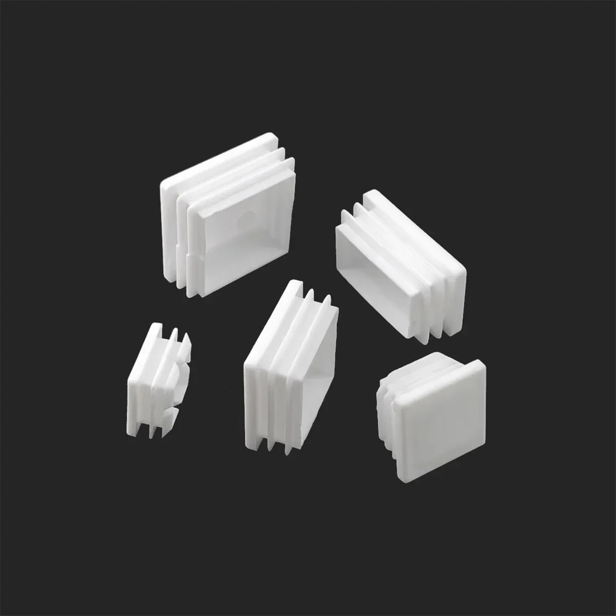 

White Plastic Square Tube Plug Stainless Steel Tube Inside Table And Chair Furniture Anti Slip And Anti-Collision Foot Pads