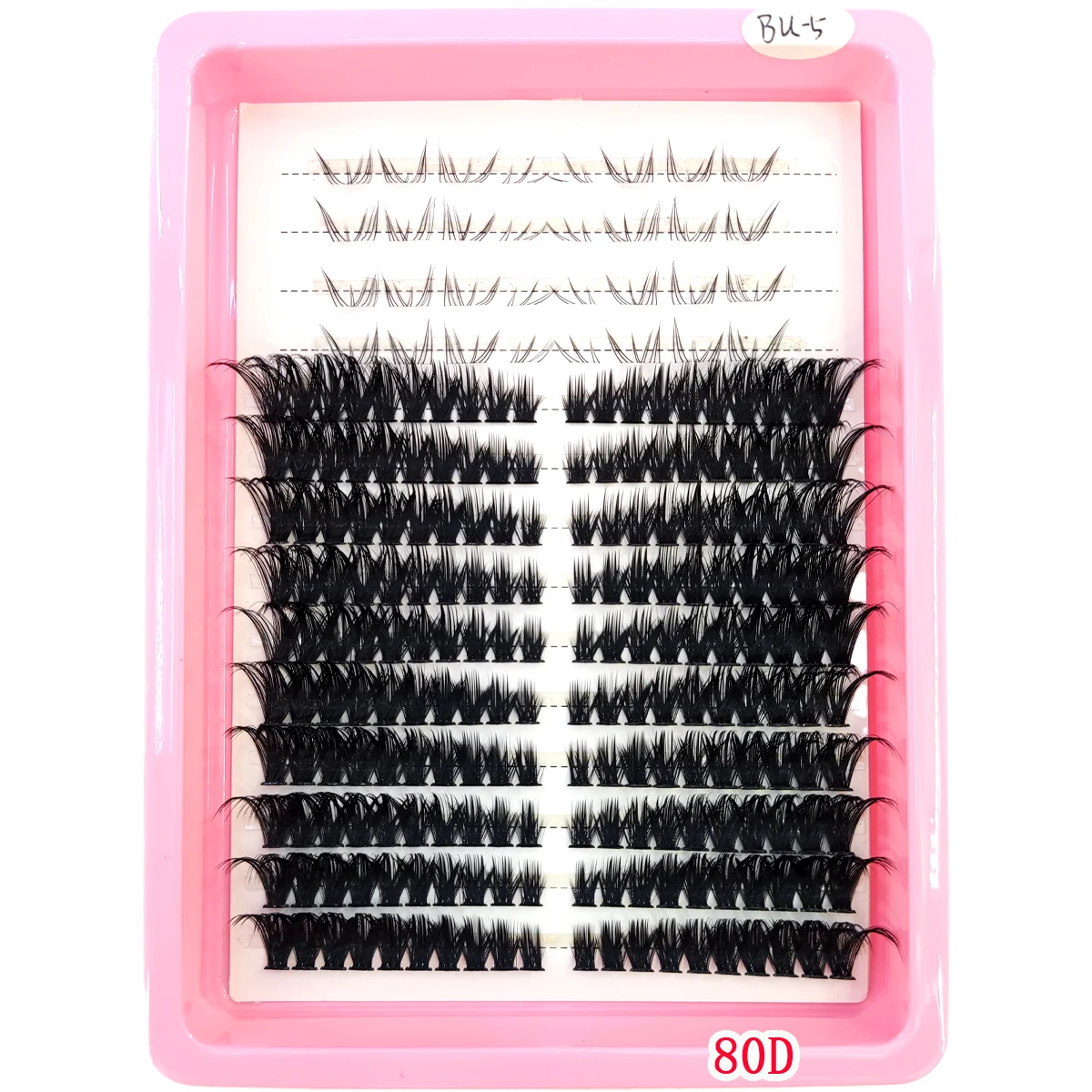 Nouveau cils étendus 60D 80D Style naturel cils indépendants à la main paquet de cils 3D cils de vison artificiel sangle inférieure Eyela