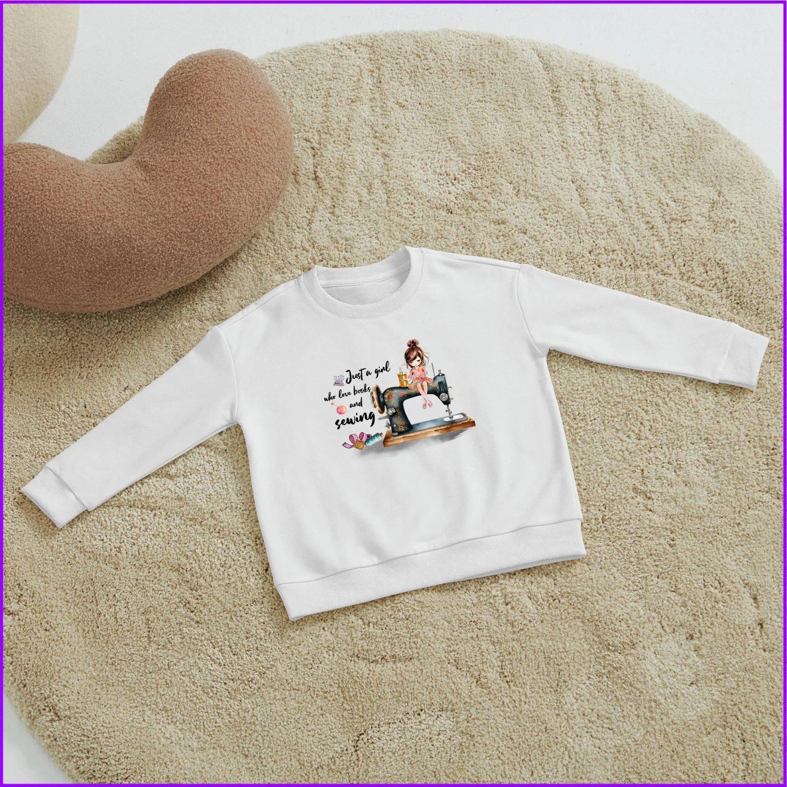 Just A Girl Who Love Books And Sewing Yhb206 Kids Boys Girls Hoodies Sweatshirts Baby Clothes Hoodies Clothing Sweatshirts Tops