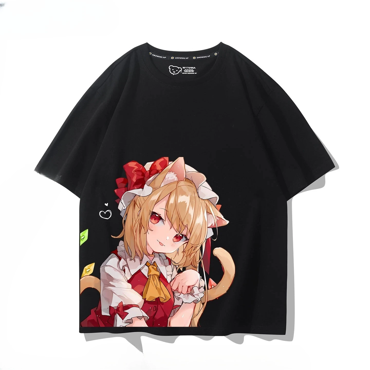 Anime TouHou Project Flandre Scarlet T Shirt Men Women Casual Short Sleeve Tee Shirt Unisex Fashion Aesthetic Trend Y2K T-shirt