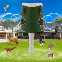 Multi-functional High Power Solar Animal Repeller Ultrasonic Alarm Led Red and White Flash Bird Repeller Suitable for Farm Yard