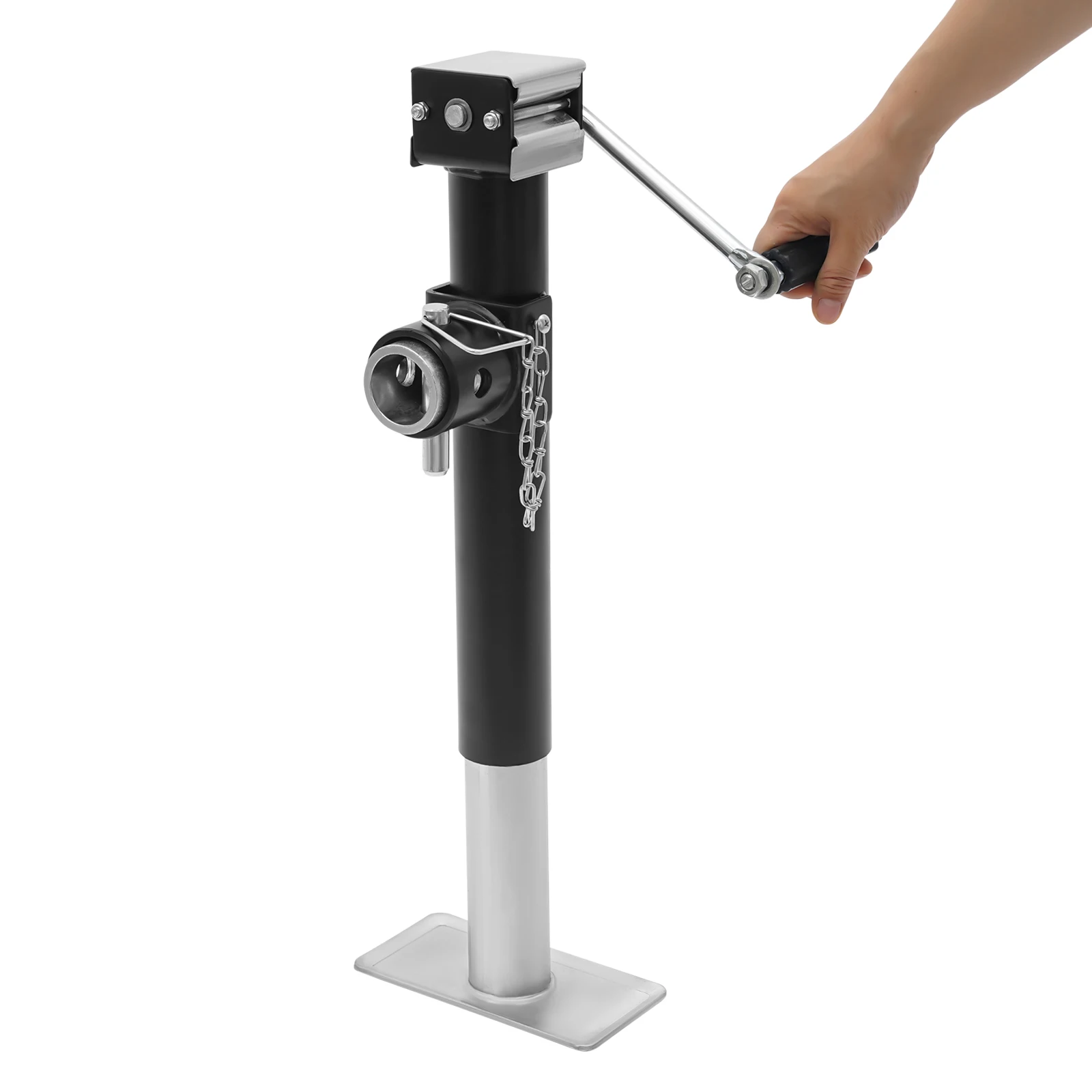 

10 Inch Lifting Jack 1 Ton Trailer Jack with Manual Hand Pump Profile Floor Jack Strong Load Capacity Practical Tool