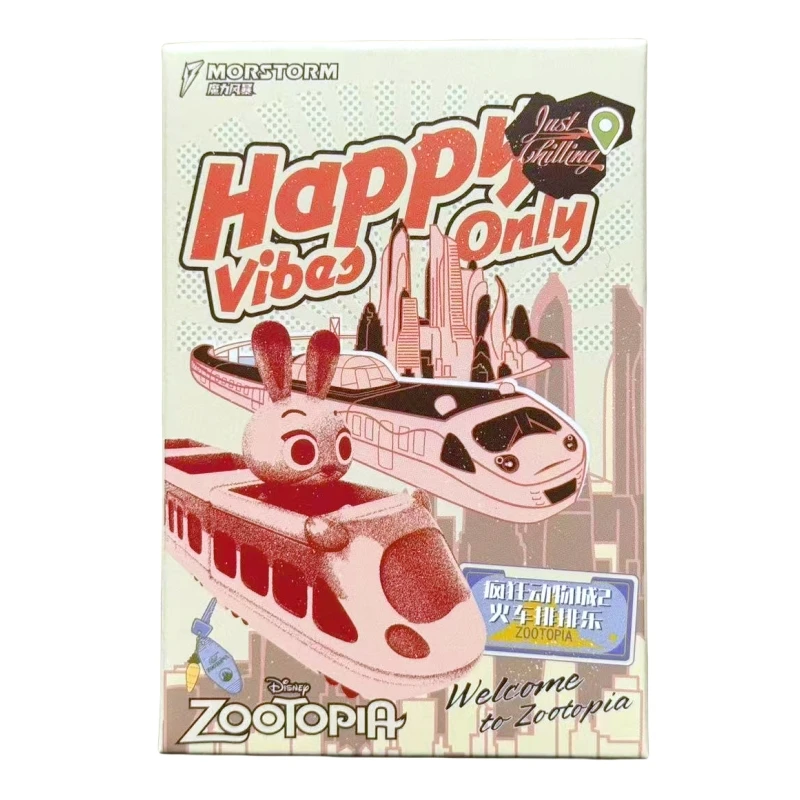 Disney Morstorm Genuine Lucky Blind Box Zootopia Nick Wilde Judy Hopps Bogo Train Figure Model Toy Decoration Children's Gift