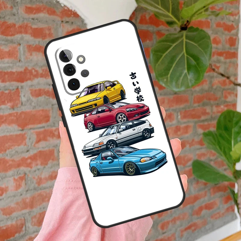 JDM Type R Civic Sport Car Cover For Samsung Galaxy A55 A35 A25 A15 A52 A32 A12 A14 A34 A54 A51 A71 A13 A33 A53 Case