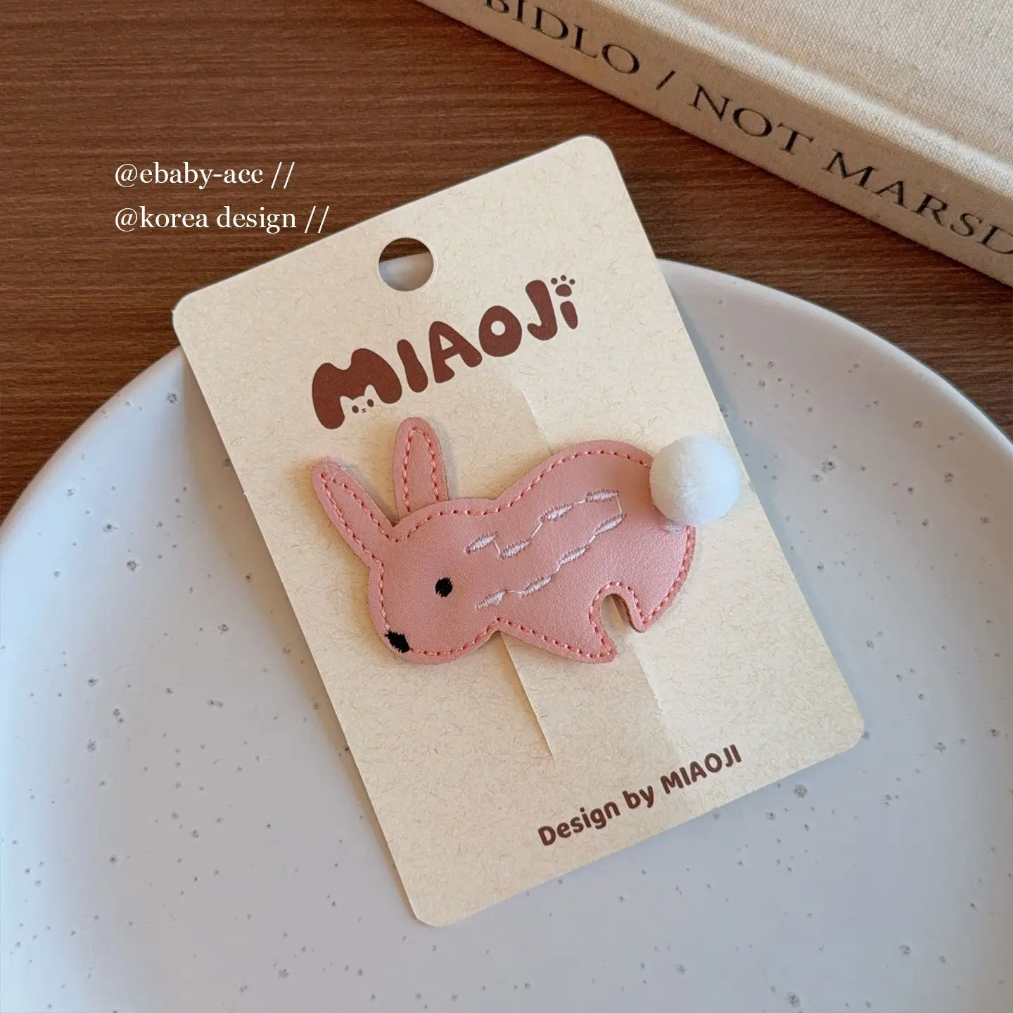 Hair Clips Faux Leather Cartoon Lovely Sweet Side BB Barrettes Korean Style Non Slip Soft Grip for Girls Kids Daily Party Travel