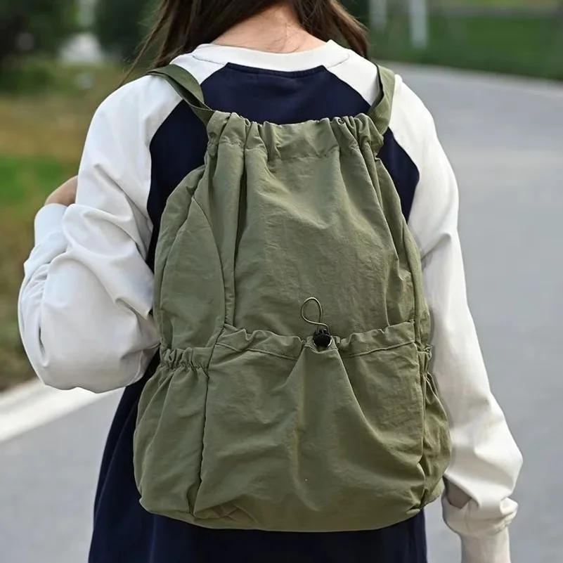 Foldable Drawstring Backpack, Lightweight and Easy to Store, Essential for Short Distance Travel and Outdoor Activities