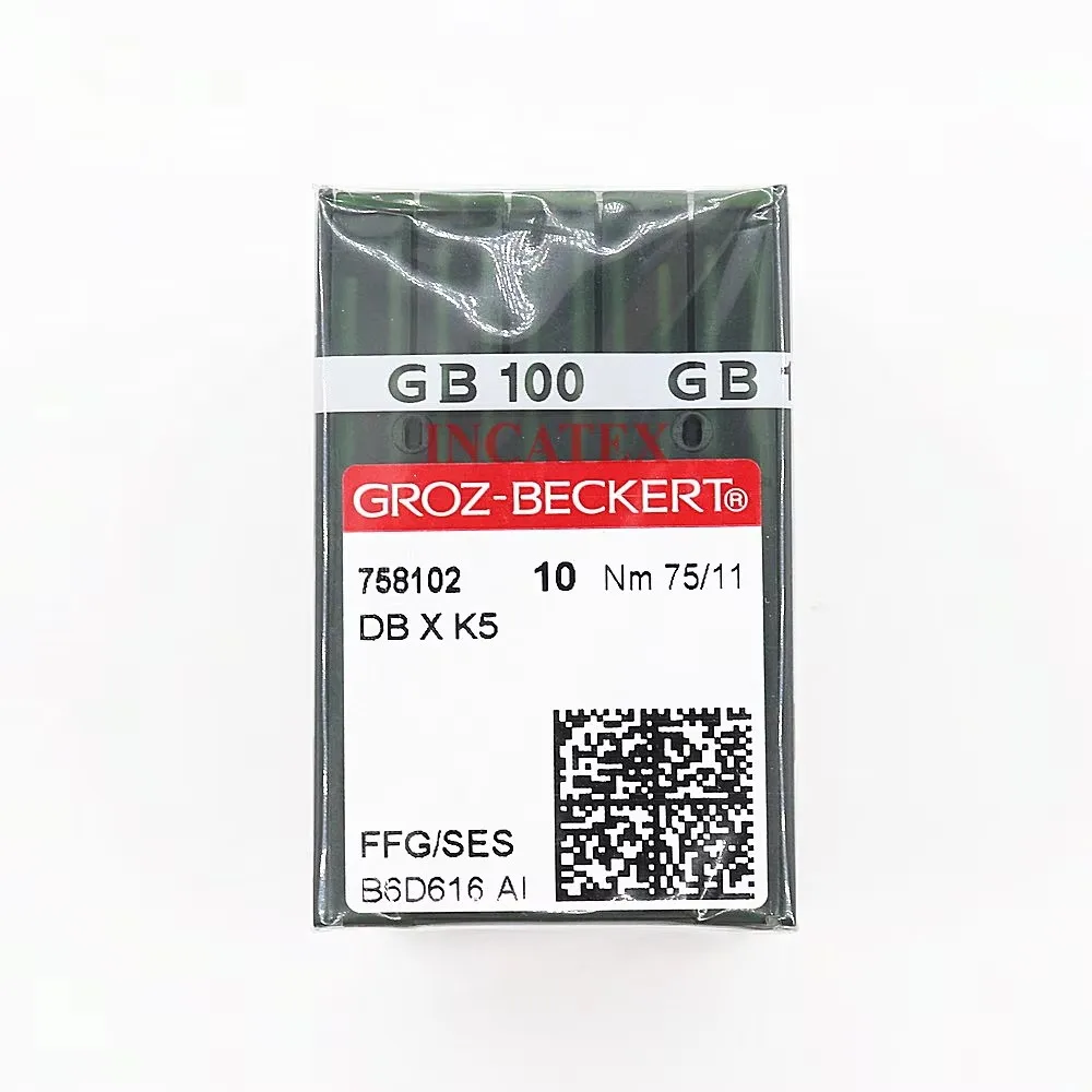 100 Pcs Genuine Groz Beckert Embroidery Needle FFG/SES DBXK5 Nm 65/9 70/10 75/11 80/12 For Tajima Barudan SWF Embroidery Machine
