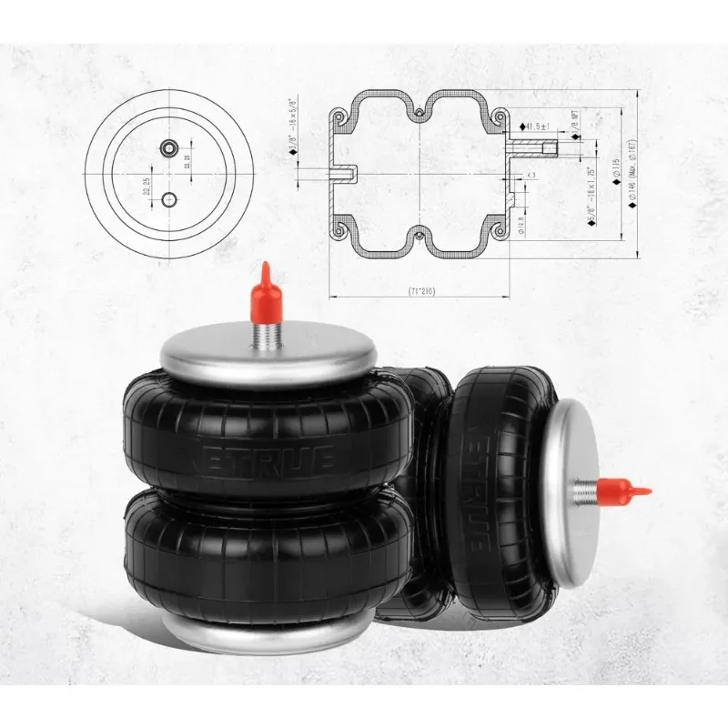 Suitable for Toyota Tundra 2007-2021 truck towing rear airbag suspension kit, with a load balancing capacity of 5000 pounds