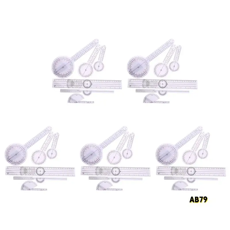 

30Pcs Spinal Ruler Spinal Finger Goniometer Protractors Multi-Ruler Angle 180/360 Degree Measuring Tool