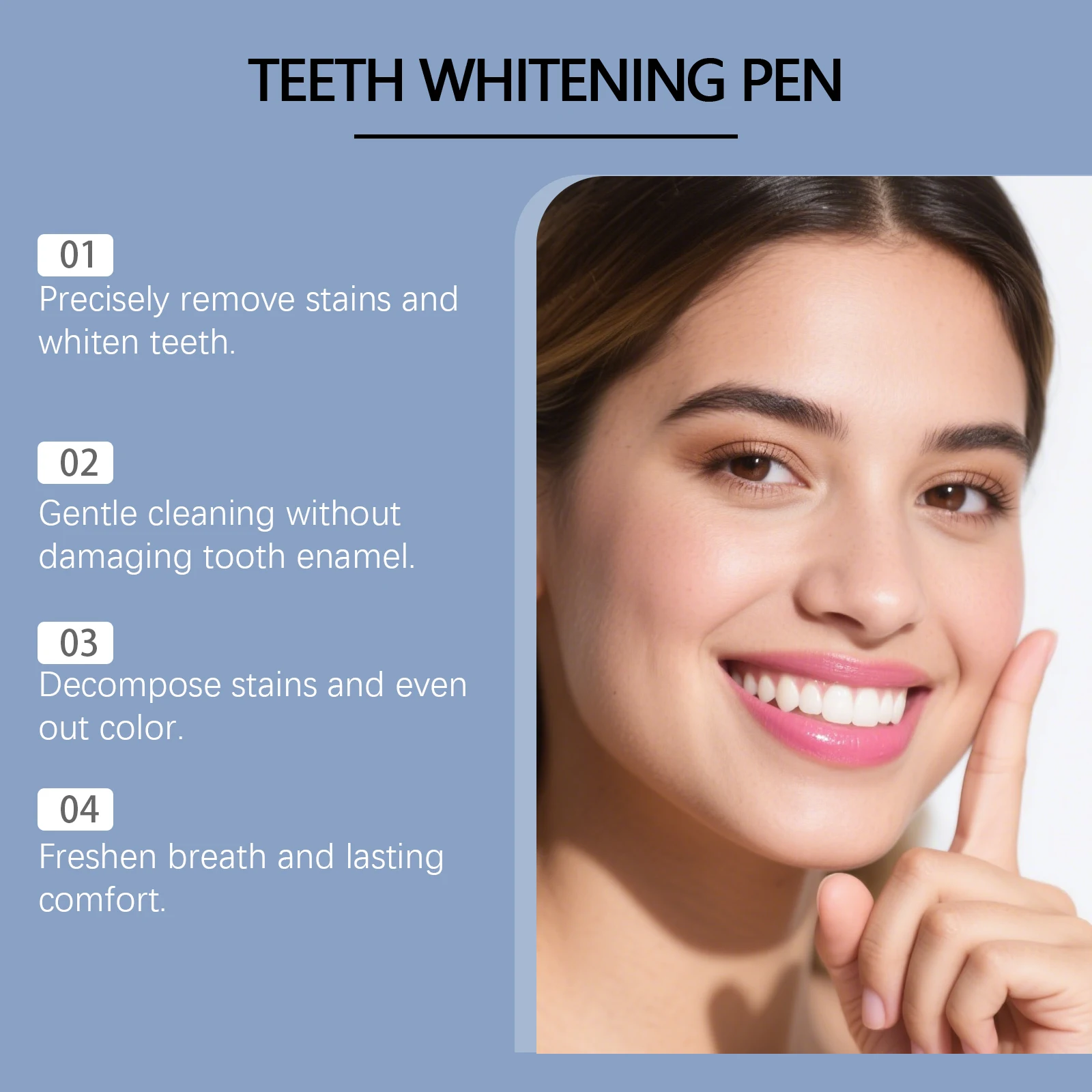 قلم تنظيف الأسنان التنظيف العميق يزيل بقع الأسنان بشكل فعال الأسنان الصفراء التنفس المنعش أدوات العناية بصحة الأسنان اليومية 3 مللي × 3