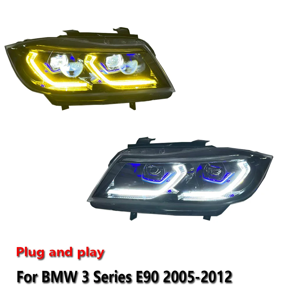 

Светодиодные фары для автомобилей BMW 3 серии E90 2005-2012, с функциями DRL, стоп-сигнала и указателей поворота, установка Plug and Play.