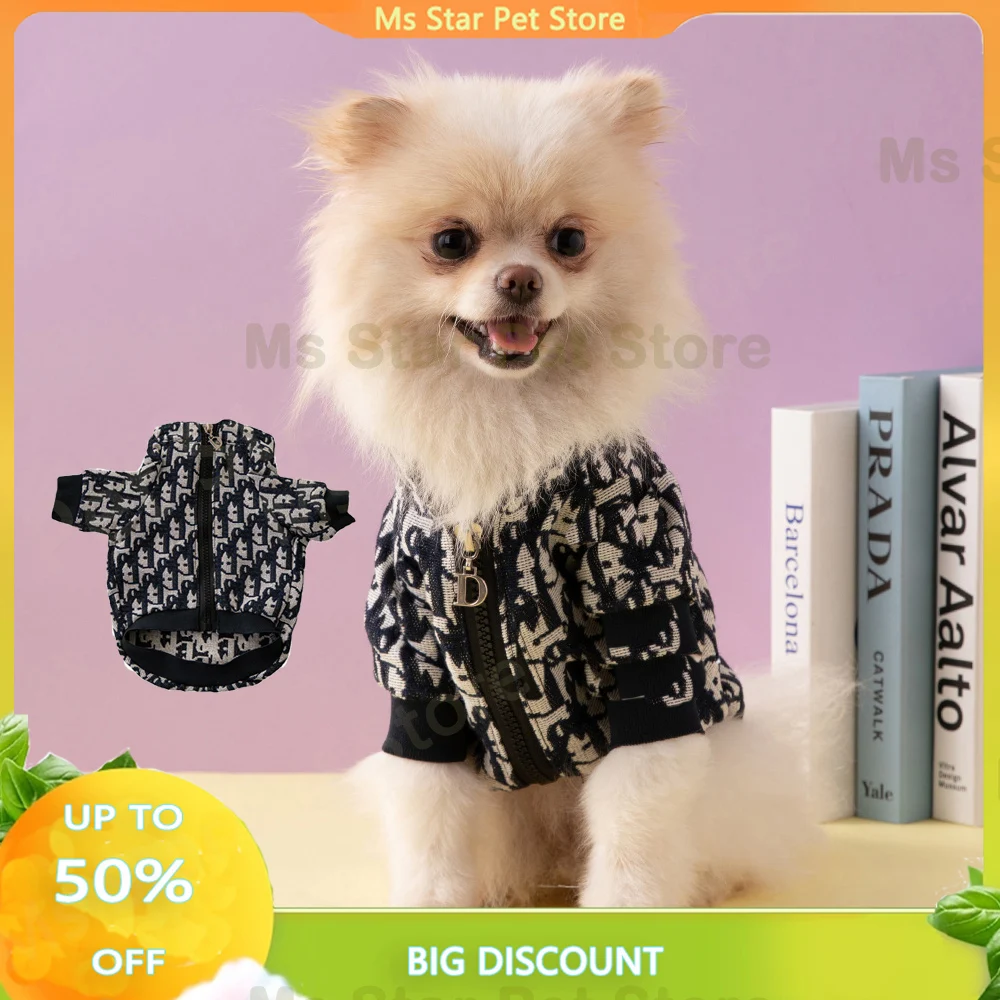 

Trendy Luxurious Dog Clothes, Fashionable Pet Coat, Zipper, Cat Outerwear, Accessories Supplies, Autumn and Winter, 2024