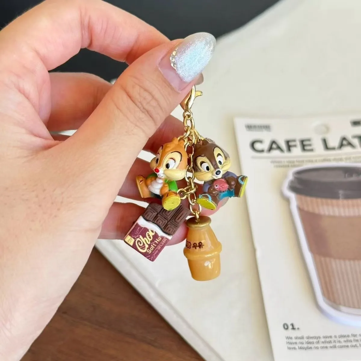 Disney Chip 'n' Dale Cute Cartoon Squirrel Toy Keychain Kawaii Periphery Backpack Pendant Adorkable Schoolbag Decoration Gifts