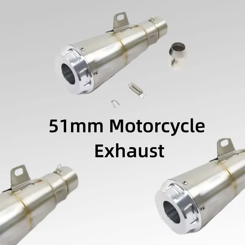 51mm Universal Motorcycle Exhaust Pipe Escape Moto Modified CNC Muffler GP-project Fit CBR650R Z800 Z900 Ninja400 Z1000 R6