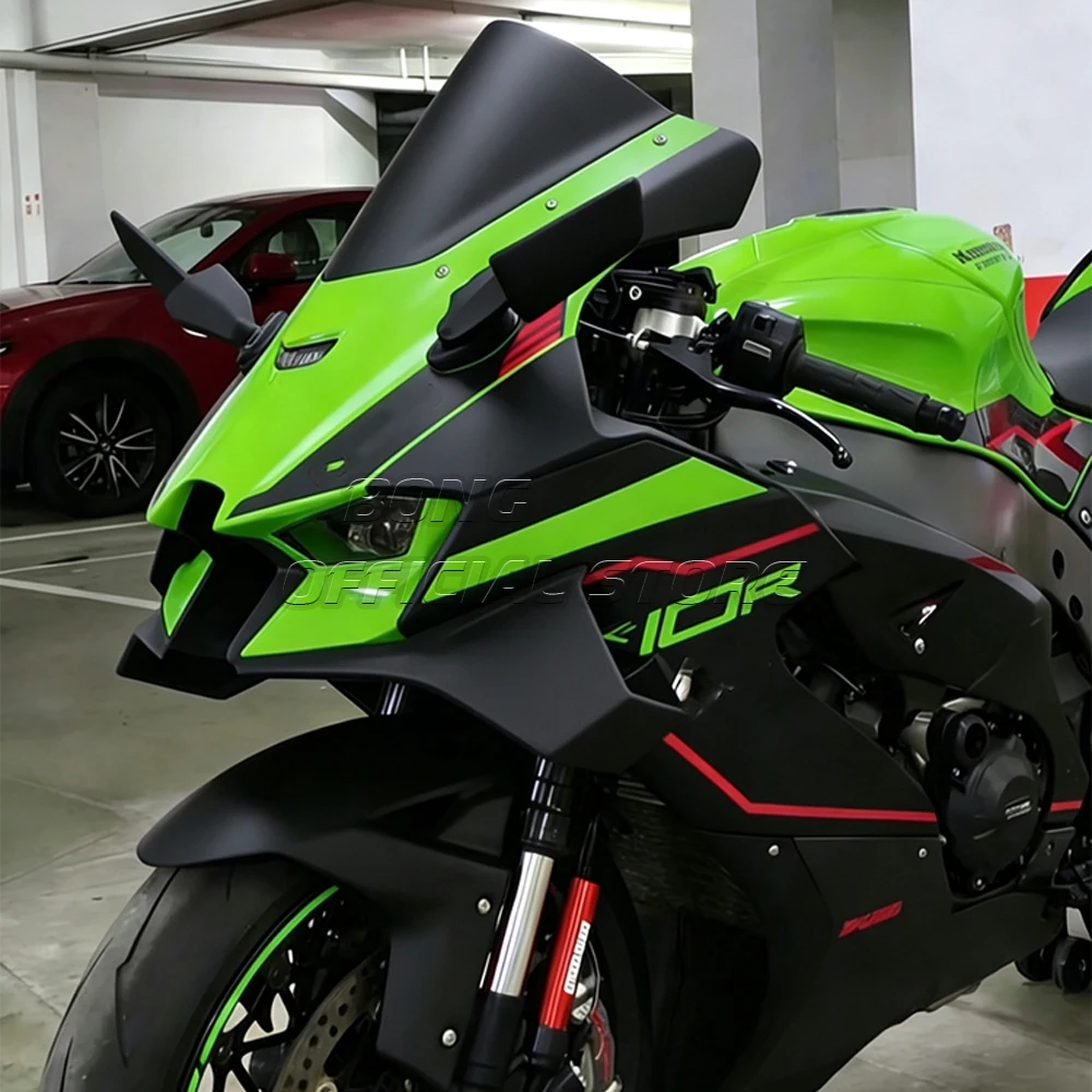 Für ZX-10R Frontspoiler Unterer Spoiler untere Lippe Für KAWASAKI ZX-10R ZX10RR 2021-2025 GP WING DOWNFORCE NACKTE FRONTALSPOILERS – Detail 7