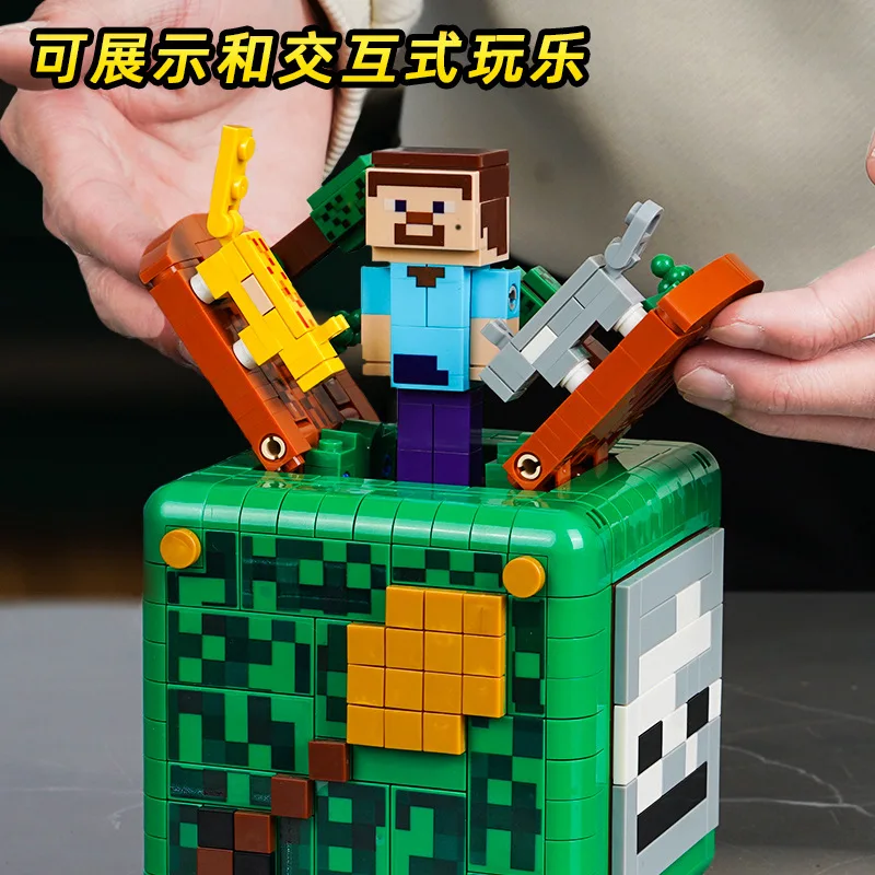2025-new-mc-722pcs-my-world-building-blocks-steve-deformation-organs-box-diy-gaming-set-children's-holiday-gift-assemble-toys