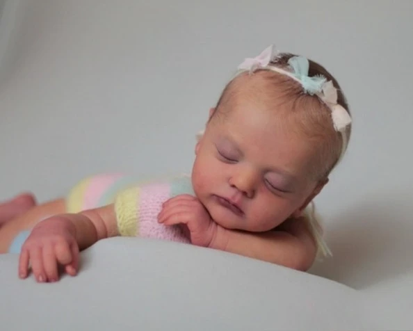 NPK 20''High Quality Handmade Uninished  DIY Parts Reborn Alessia 3D Painted with Visible Veins Collectible Art Doll