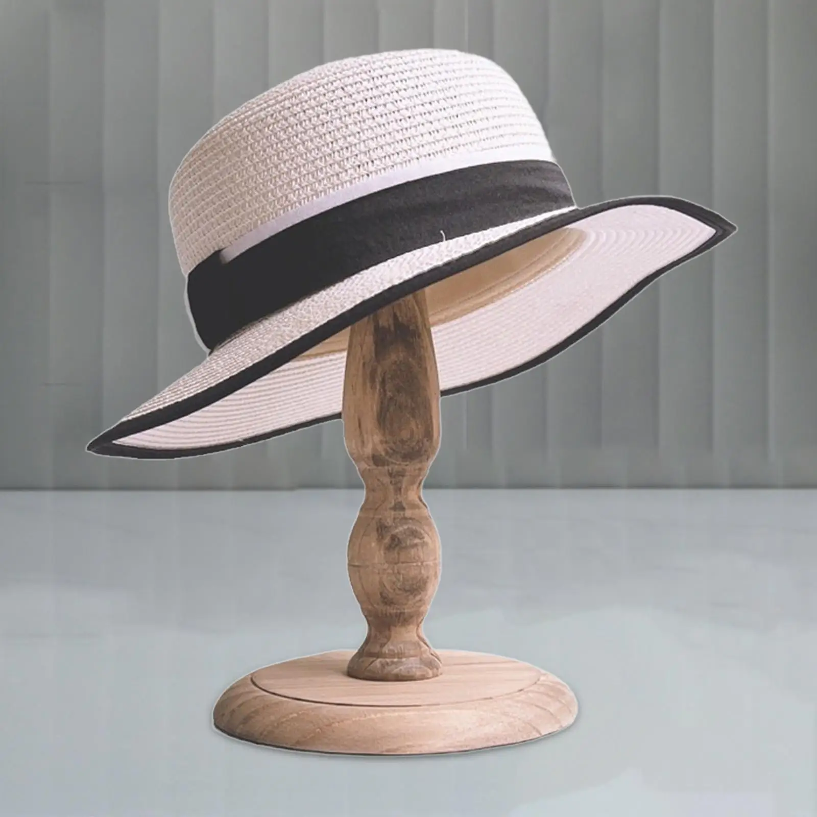 

Freestanding Hat Stand Storage Wood Caps Organizer Standing Tabletop Hat Rack