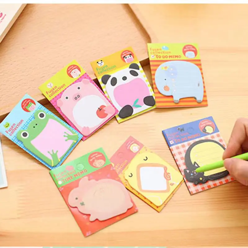 20 Pcs/lot Cute cartoon Students N-Times note posted Creative South Korea Stationnery animal portable business office memo pads