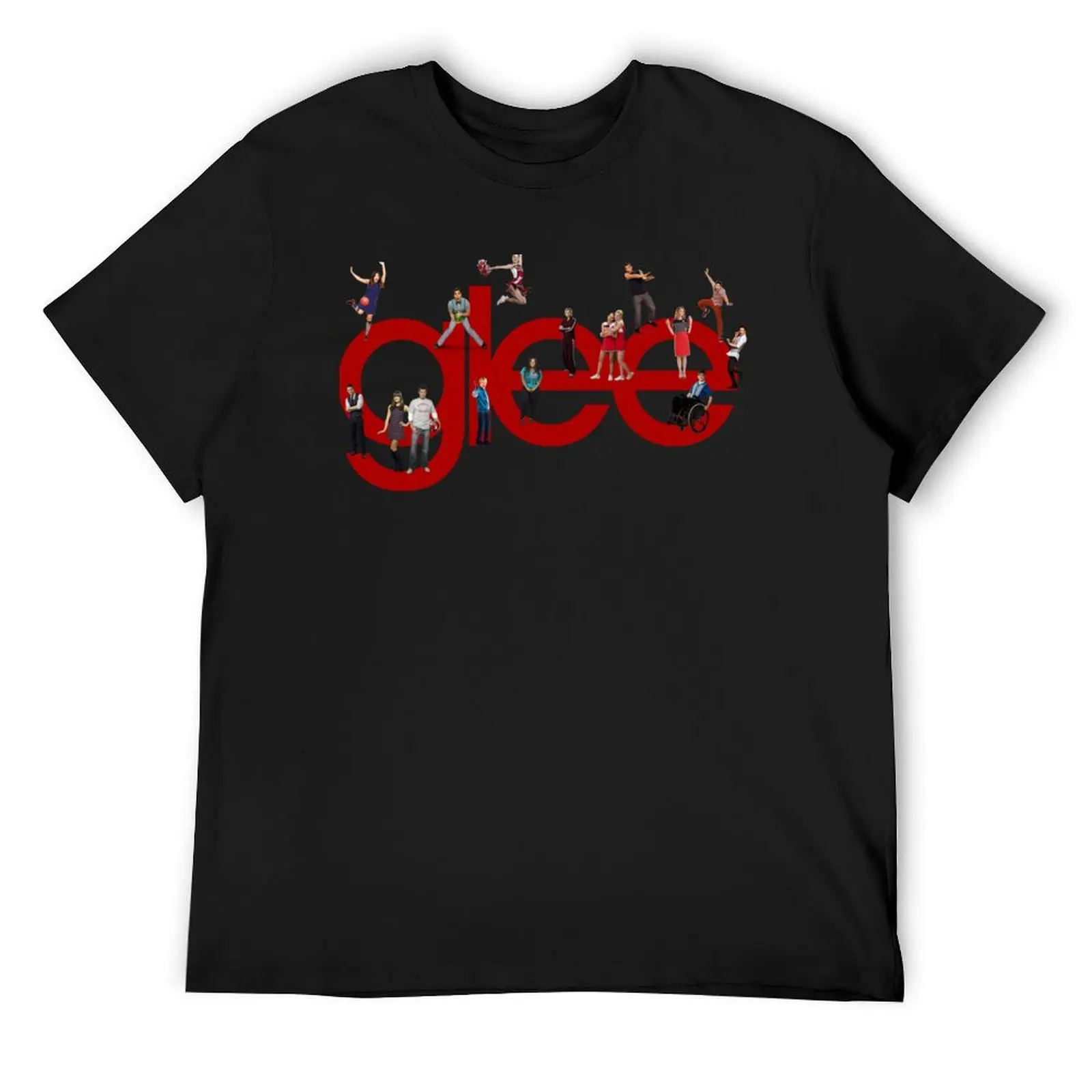 

Glee Logo With The Cast T-Shirt graphics anime t shirts luxury t-shirt mens funny t shirts