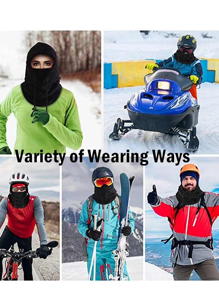AliExpress Balaclava Windproof Winter Face Mask Warm Fleece Ski Mask for Men and Women Cold Weather Motorcycle Bike Cycling Neck Warmer