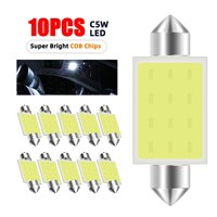 10Pcs C10W C5W LED COB Festoon 31mm 36mm 39mm 41mm Canbus For Cars License Plate Interior Reading Light 12V Universal White