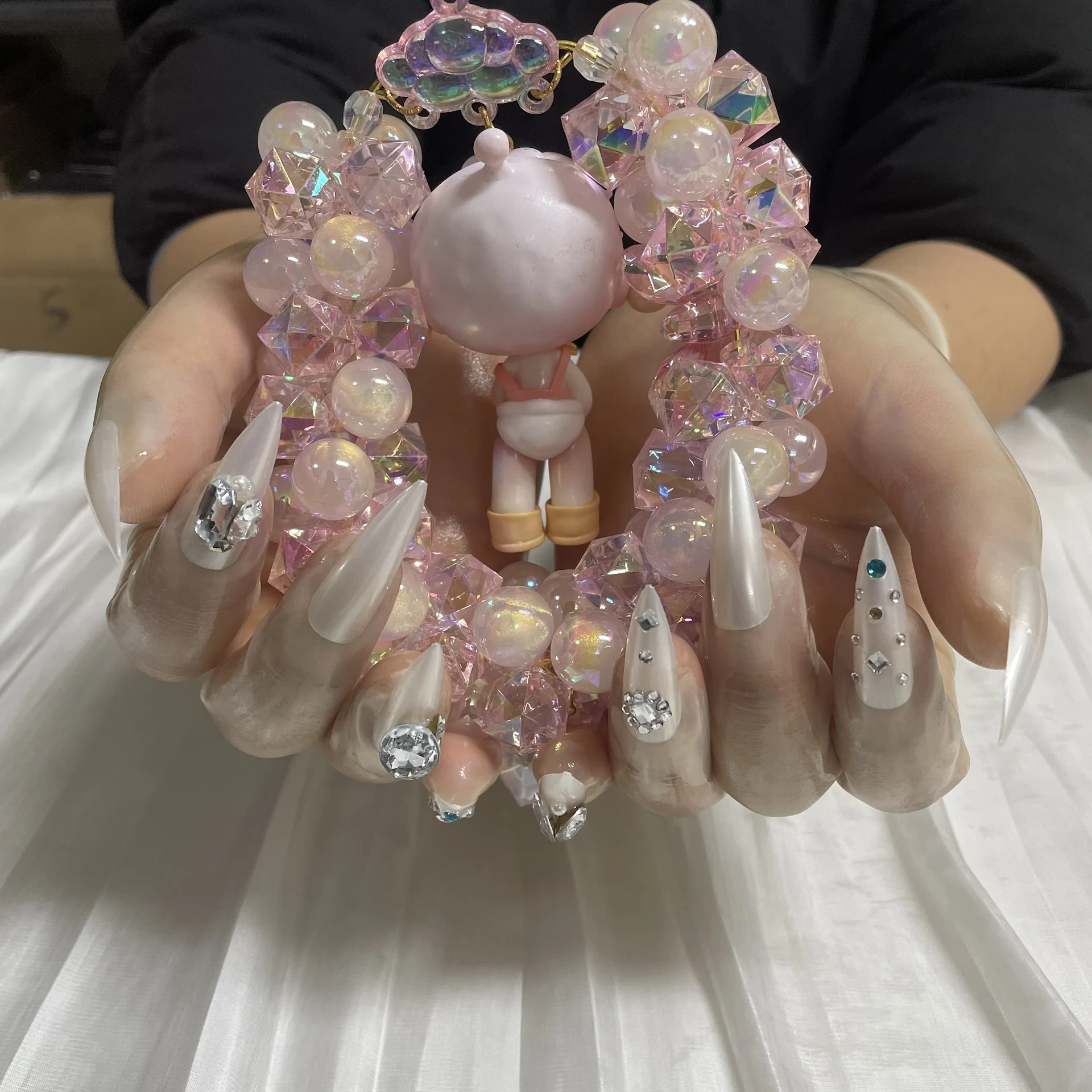 Gant Zentai en Latex Super fin Transparent brillant à l'huile pour femmes, robe croisée fétichiste pour hommes, Cosplay Kigurumi, gants à ongles longs